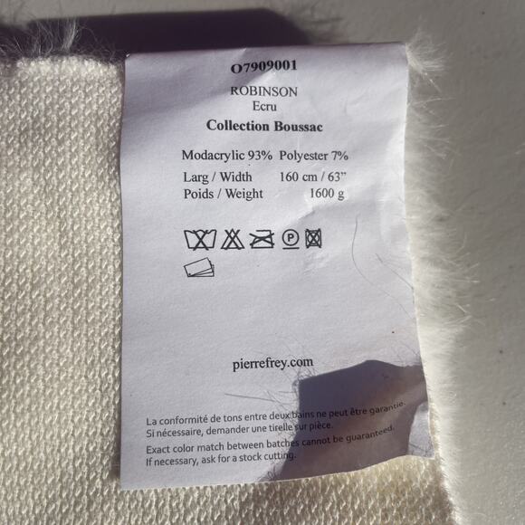 Pierre Frey Boussac White Robinson Ecru Fabric – Designer Upholstery Collection - Picture 2 of 2